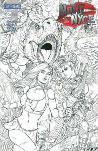 NOTTI & NYCE #2 (2013) WONDERCON T-REX 2 COVER SET BY NEIL RUFFINO NM.