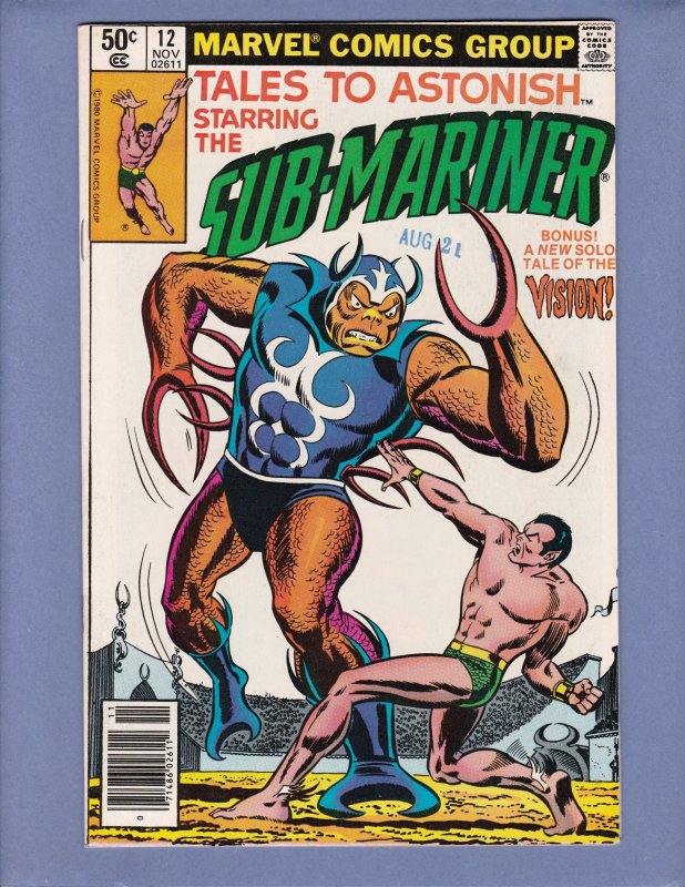 Tales To Astonish #12 NM- Namor Sub-Mariner Marvel 1980