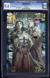 Darkminds #1 CGC NM 9.4 White Pages Dynamic Forces Gold Foil!