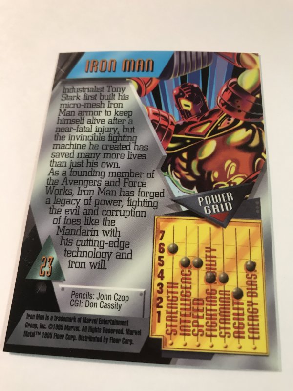 IRON MAN #23 card : Marvel Metal 1995 Fleer Chromium; NM/M X-men Avengers, base