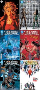 CHEETAH AND CHESHIRE ROB THE JUSTICE LEAGUE #1 (foil variant)-6 COMPLETE SET!