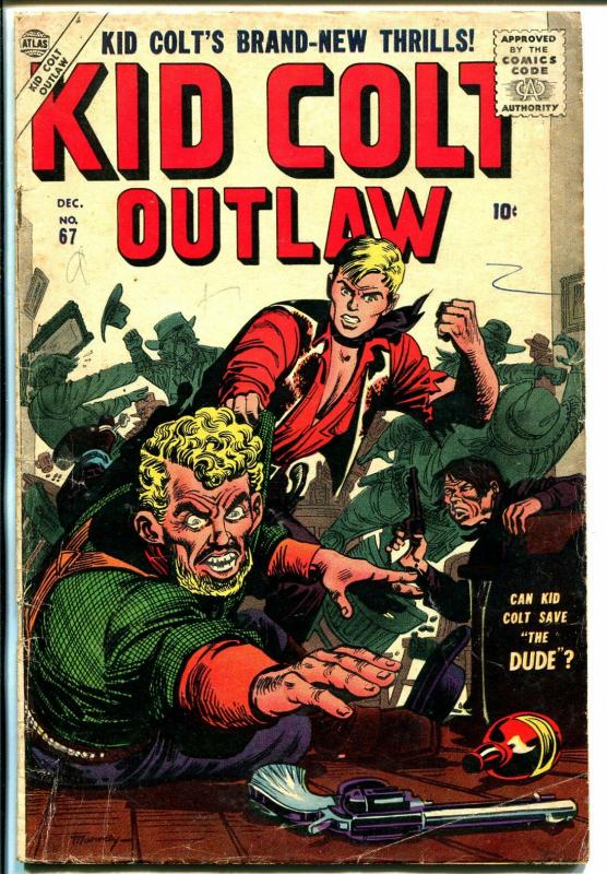 Kid Colt Outlaw #67 1956-Atlas-Joe Maneely-Syd Shores-VG