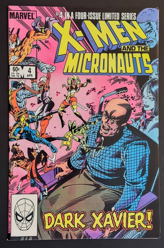 The X-Men and The Micronauts #1-4 (1984) Direct Ed - Complete Set all in NM!