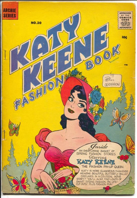 Katy Keene Fashion Book #20 1958-Bill Woggon-fashions-pin-ups-paper dolls-VG