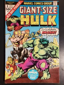 Giant-Size Hulk #1 (1975) VF- 7.5 reprints Hulk Annual #1 great shape bronze|
