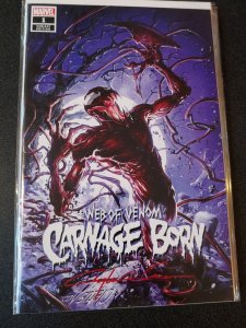 WEB OF VENOM: CARNAGE BORN #1 SCORPION COMIC VARIANT SIGNED BY CLAYTON CRAIN