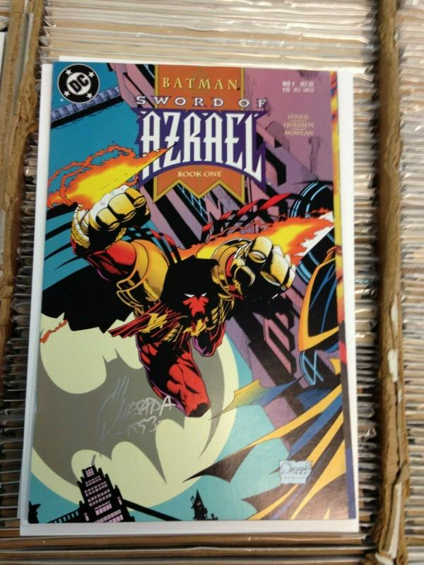 Batman Sword of Azrael 1 1st App. Azrael signed by Quesada NM-