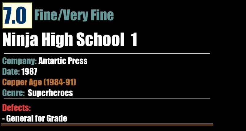 Ninja High School  1 (1987) FN/VF Antartic Press comic