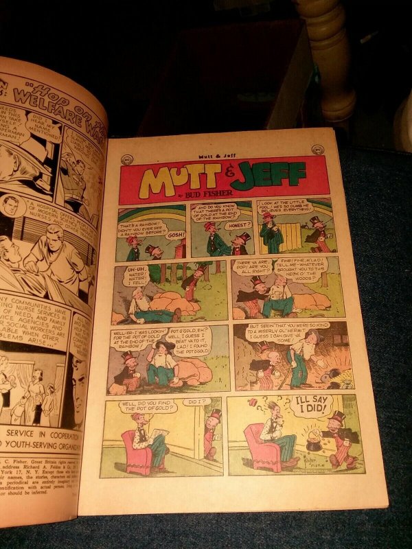 MUTT AND JEFF #58 DC comics 1952 precode bud fisher art GOLDEN AGE comic strip