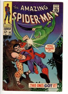 AMAZING SPIDERMAN 49 F/VF 7.0 KRAVEN cvr.LOUISIANA COLLECTION