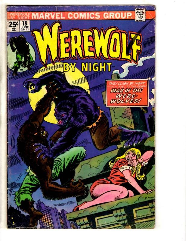 Werewolf By Night # 18 VG Marvel Comic Book Bronze Age Monster Horror Fear RM2