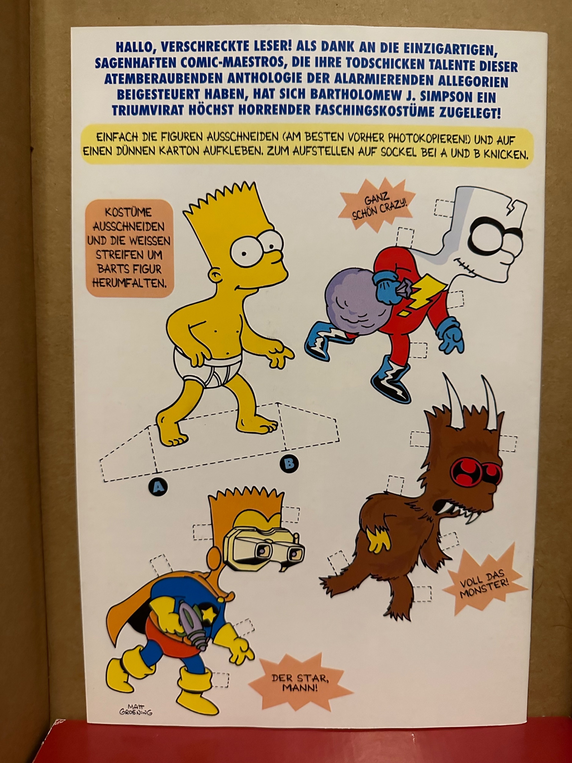 Bart Simpson's Treehouse of Horror #1 NM HTF unique German “horror show ...