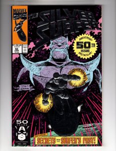 Silver Surfer #50 (1991) VF/NM THANOS! ~ Infinity Gauntlet!   / ECA7X