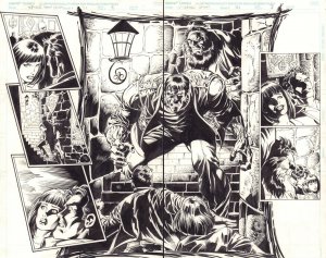 Spider-Man Unlimited #21 pgs. 6 & 7 Frankenstein DPS '98 art by Mike Deodato Jr.