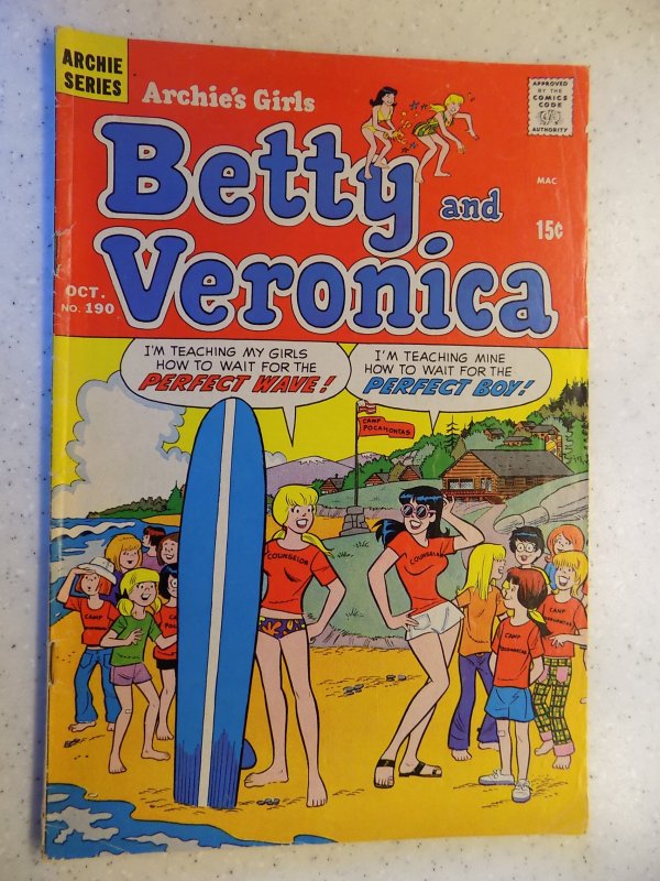 BETTY AND VERONICA # 190 ARCHIE JUGHEAD VERONICA BETTY RIVERDALE