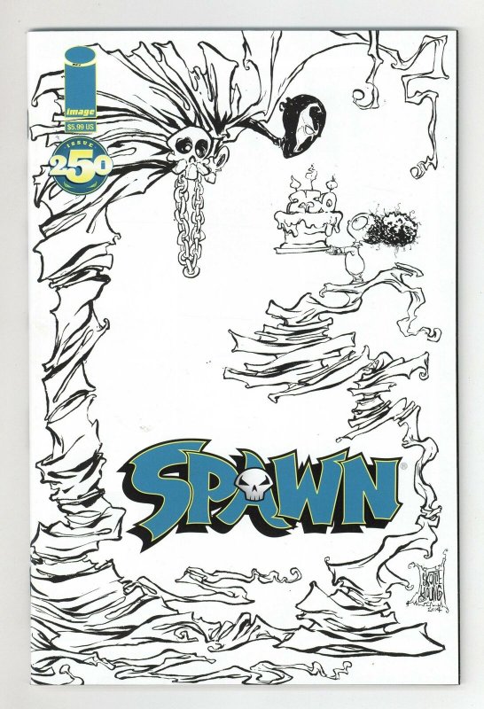 SPAWN #250 SKOTTIE YOUNG 1:100 SKETCH VARIANT COVER NEAR MINT.