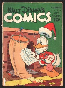 Walt Disney's Comic & Stories #61 1944-Dell-Christmas cover-Donald Duck-Carl ...