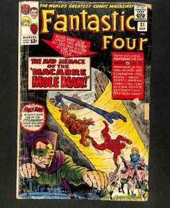 Fantastic Four #31 Jack Kirby Stan Lee Mole Man Appearance!