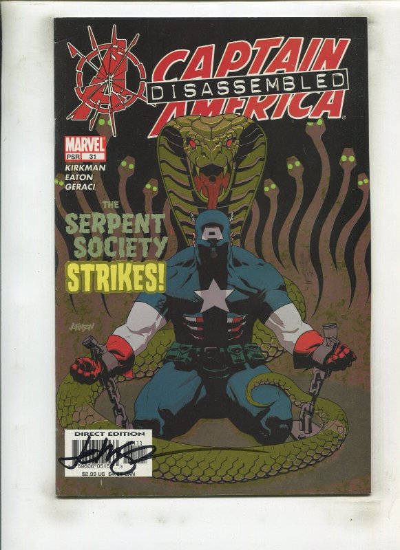 CAPTAIN AMERICA #31 (8.0) SIGNED BY DAVE JOHNSON! 2004