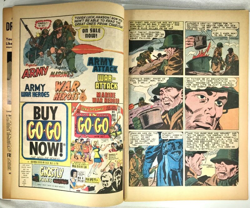MARINE WAR HEROES Comic Issue 15 — 1966 Charlton Comics 32 Pages 12 Cent Cover
