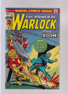 POWER OF WARLOCK #5 - GIL KANE COVER + INTERIOR, DOOM APPEARANCE (6/6.5) 1972