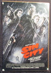 2005 Frank Miller SIN CITY Whole Cast 13.5x20 Movie Poster VF 8.0 Jessica Alba