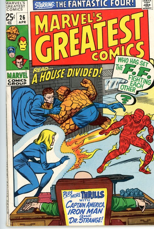 Marvel's Greatest Comics Set 25, 26  Both F  Squarebound  1969-70