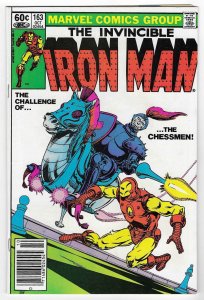 Iron Man #163 Newsstand Edition (1982)