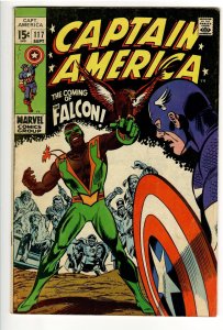 CAPTAIN AMERICA 117 VG/F 5.0 1st APPEARANCE FALCON(SAM WILSON).