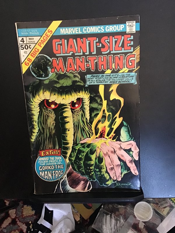 Giant-Size Man-Thing #4 (1975)  High-grade Bruner Howard The Duck! VF Wow!