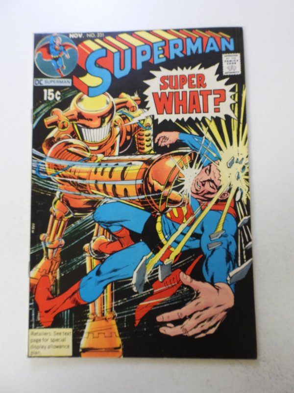 Superman #231 (1970) FN- condition