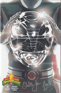 Mighty Morphin Power Rangers # 0 Black Rangers Helmet Variant NM Signed [X4]