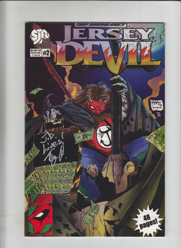 Jersey Devil #2 VF/NM; signed by Tony Digerolamo - South Jersey Rebellion 