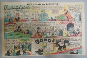 Hawkshaw The Detective Sunday Page Gus Mager from 1/21/1939 Size 11 x 15 inch
