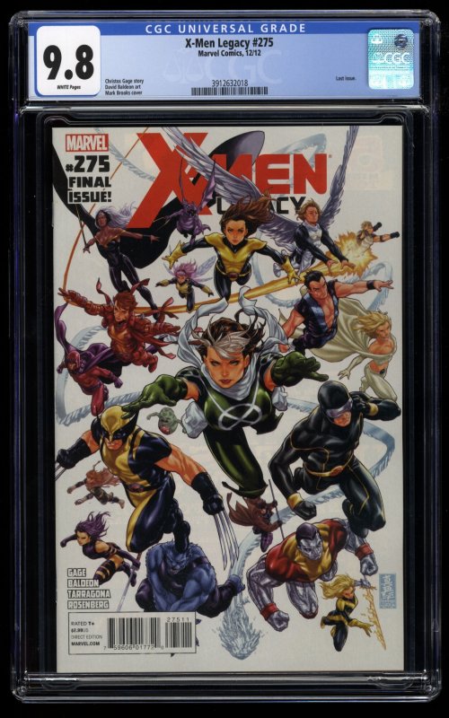 X-Men: Legacy #275 CGC NM/M 9.8 White Pages