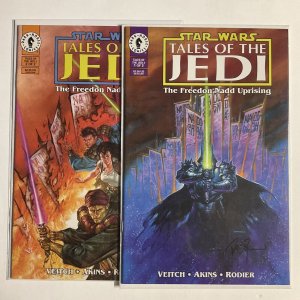 STAR WARS TALES OF THE JEDI 2 COMPLETE 1 & 2 SIGNED DAVE DORMAN DARK HORSE NM