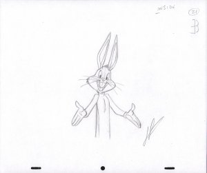 Bugs Bunny Animation Pencil Art - 21 - Hands Outstretched