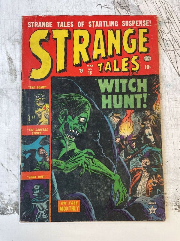 Strange Tales #18 VG+ 4.5 1953 russ heath cover ATLAS PUBLISHING pre-code 10c 
