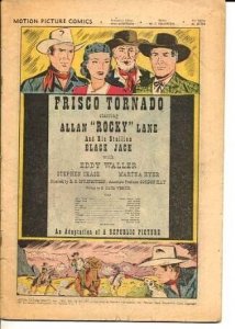 MOTION PICTURE COMICS-FRISCO TORNADO-BARGAIN P