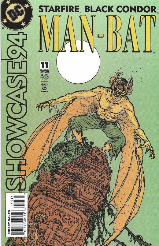 Showcase 94 #11 of 12 (Nov 94) - Man-Bat w/ Starfire & Black Condor - DC Comics