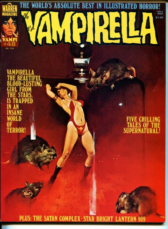 Vampirella #48 1976-Warren-Vampi covrl-terror & mystery stories-VF