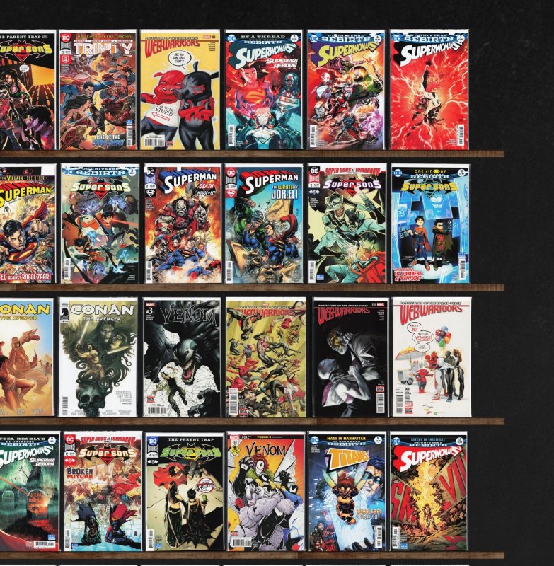 Huge Lot 150+ Comics with Super Sons, Conan The Avenger, Superwoman & More!