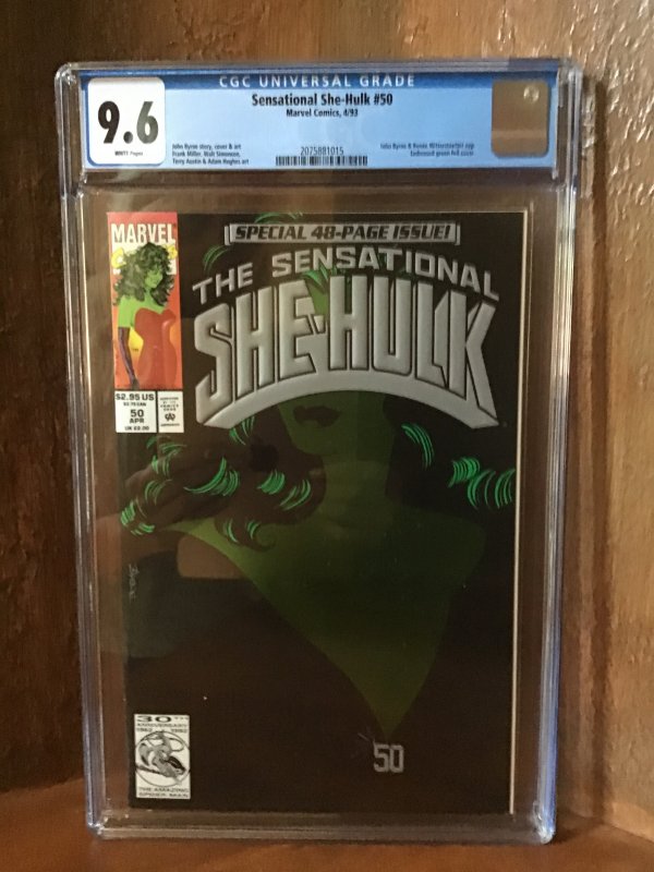 Sensational She-hulk 50 Cgc 9.6 White Pages Marvel