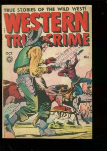 WESTERN TRUE CRIME #16 1948-VIOLENT PRE-CODE CRIME-HOT! VG+