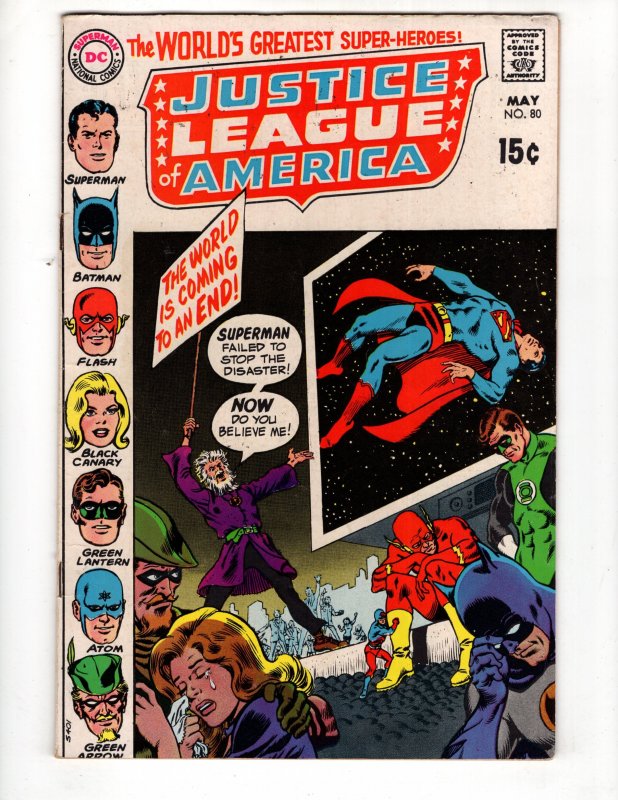 Justice League of America #80 (1970) Early Bronze Age DC / ID#201