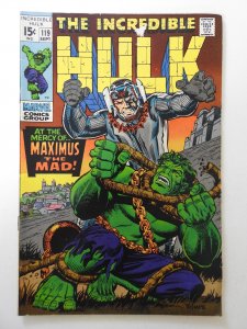 The Incredible Hulk #119 (1969) VG- Condition moisture damage, tape pull fc/bc