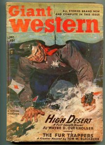 GIANT WESTERN 12/1948-THRILLING-PULP WESTERN THRILLS-CARDS-GUN FIGHT COVER-vg