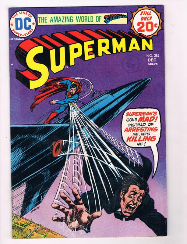 Superman #282 VG/FN DC Comics Bronze Age Comic Book JLA Dec 1974 DE29
