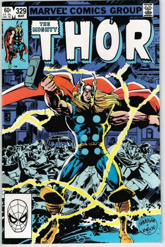 Thor #329 (1963) - 8.5 VF+ *Stranded/Great Hannigan Cover*