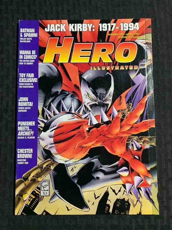 1994 HERO ILLUSTRATED Magazine #10 FN 6.0 Spawn Cover / Jack Kirby / John Romita